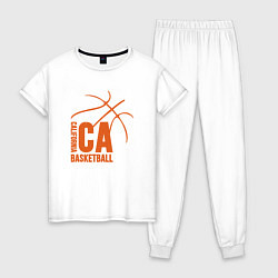 Пижама хлопковая женская California Basket, цвет: белый