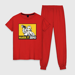 Пижама хлопковая женская Mark It Zero Большой Лебовски, цвет: красный