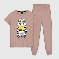 Женская пижама Hipster Cat