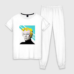 Пижама хлопковая женская Энди Уорхол Andy Warhol, цвет: белый