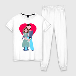 Пижама хлопковая женская Пара, цвет: белый