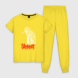 Пижама хлопковая женская SLIPKNOT СЛИПКНОТ Z, цвет: желтый