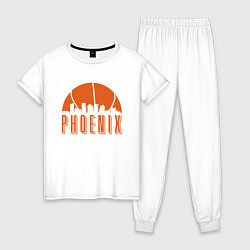 Пижама хлопковая женская Phoenix City, цвет: белый