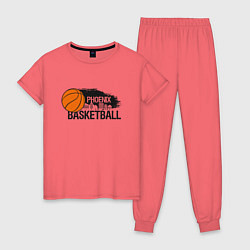 Пижама хлопковая женская Basketball Phoenix, цвет: коралловый