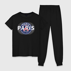 Пижама хлопковая женская PSG Core Wordmark Graphic New 202223, цвет: черный