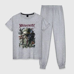 Пижама хлопковая женская Megadeth Мегадеф Z, цвет: меланж