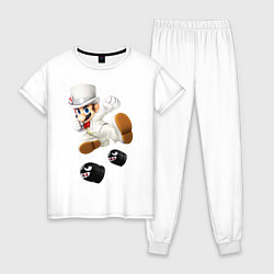 Пижама хлопковая женская Mario, цвет: белый