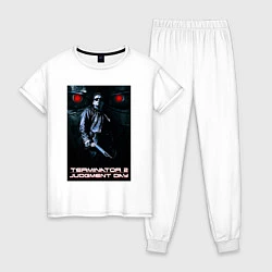 Пижама хлопковая женская Terminator JD, цвет: белый