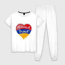 Пижама хлопковая женская Armenian Brand, цвет: белый