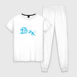 Пижама хлопковая женская Питерский Лев, цвет: белый