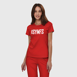 Пижама хлопковая женская ISYMFS CT Fletcher, цвет: красный — фото 2