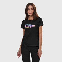 Пижама хлопковая женская EN- ENHYPEN, цвет: черный — фото 2