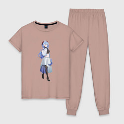 Пижама хлопковая женская Современная Гань Юй, цвет: пыльно-розовый