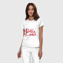 Пижама хлопковая женская Bella - Ciao, цвет: белый — фото 2