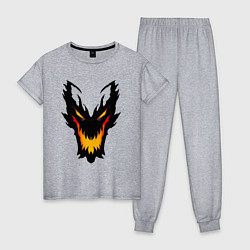 Пижама хлопковая женская ЛИЦО SHADOW FIEND DOTA2, цвет: меланж