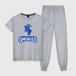 Пижама хлопковая женская Tennessee smokies - baseball team, цвет: меланж