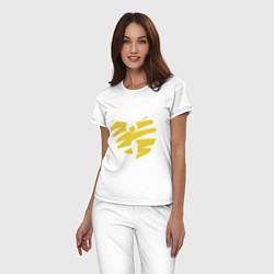 Пижама хлопковая женская Wu - Clan, цвет: белый — фото 2