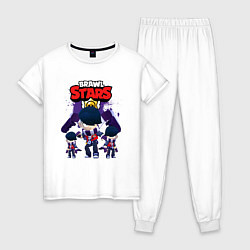 Пижама хлопковая женская EDGAR EPIC HERO BRAWL STARS, цвет: белый