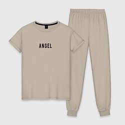 Пижама хлопковая женская She Angel, цвет: миндальный