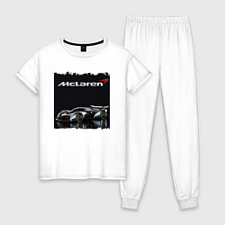 Пижама хлопковая женская McLaren Concept, цвет: белый