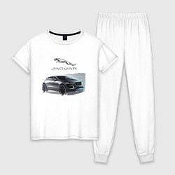 Пижама хлопковая женская Jaguar Off road, цвет: белый