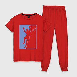 Пижама хлопковая женская Style Volley, цвет: красный
