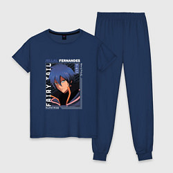Пижама хлопковая женская Жерар Фернандес Fairy Tail, цвет: тёмно-синий