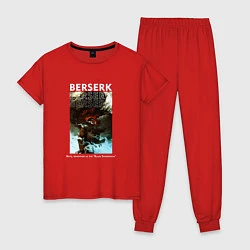 Пижама хлопковая женская Evil Berserk, цвет: красный