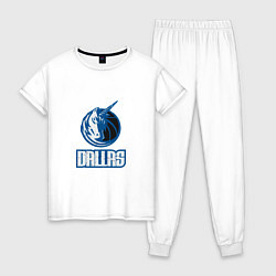 Пижама хлопковая женская Dallas - Mavericks, цвет: белый