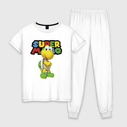 Пижама хлопковая женская Koopa Troopa Super Mario, цвет: белый