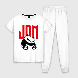 Пижама хлопковая женская JDM Panda Japan Симпатяга, цвет: белый