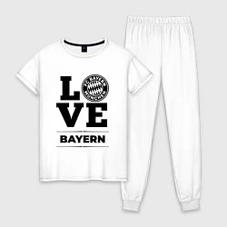 Пижама хлопковая женская Bayern Love Классика, цвет: белый