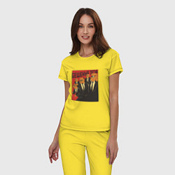 Пижама хлопковая женская Бешеные псы пародия Reservoir Dogs parody, цвет: желтый — фото 2