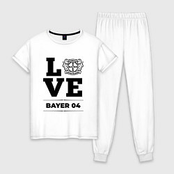 Пижама хлопковая женская Bayer 04 Love Классика, цвет: белый