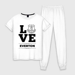 Пижама хлопковая женская Everton Love Классика, цвет: белый