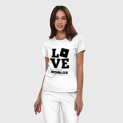 Пижама хлопковая женская Roblox Love Classic, цвет: белый — фото 2