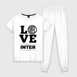 Пижама хлопковая женская Inter Love Классика, цвет: белый