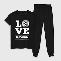 Пижама хлопковая женская Bayern Love Classic, цвет: черный