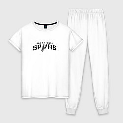 Пижама хлопковая женская Сан-Антонио Спёрс NBA, цвет: белый