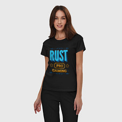 Пижама хлопковая женская Игра Rust PRO Gaming, цвет: черный — фото 2