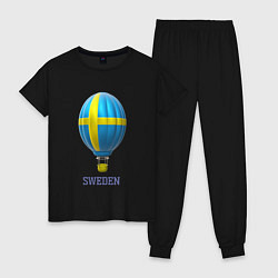 Женская пижама 3d aerostat Sweden flag