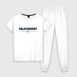 Пижама хлопковая женская Galatasaray FC Classic, цвет: белый