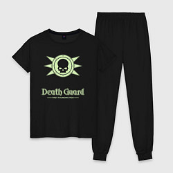 Пижама хлопковая женская Гвардия смерти лого винтаж, цвет: черный