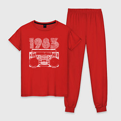 Пижама хлопковая женская Бумбокс 1983, цвет: красный