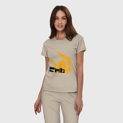 Пижама хлопковая женская City 17 - half life, цвет: миндальный — фото 2