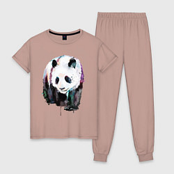 Женская пижама Панда - акварель