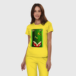 Пижама хлопковая женская Zitz & Pimple go down, цвет: желтый — фото 2