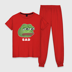 Женская пижама Sad Pepe art