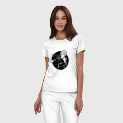 Пижама хлопковая женская Шигараки Томура из лиги злодеев, цвет: белый — фото 2