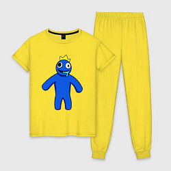 Пижама хлопковая женская Синий из Роблокс, цвет: желтый